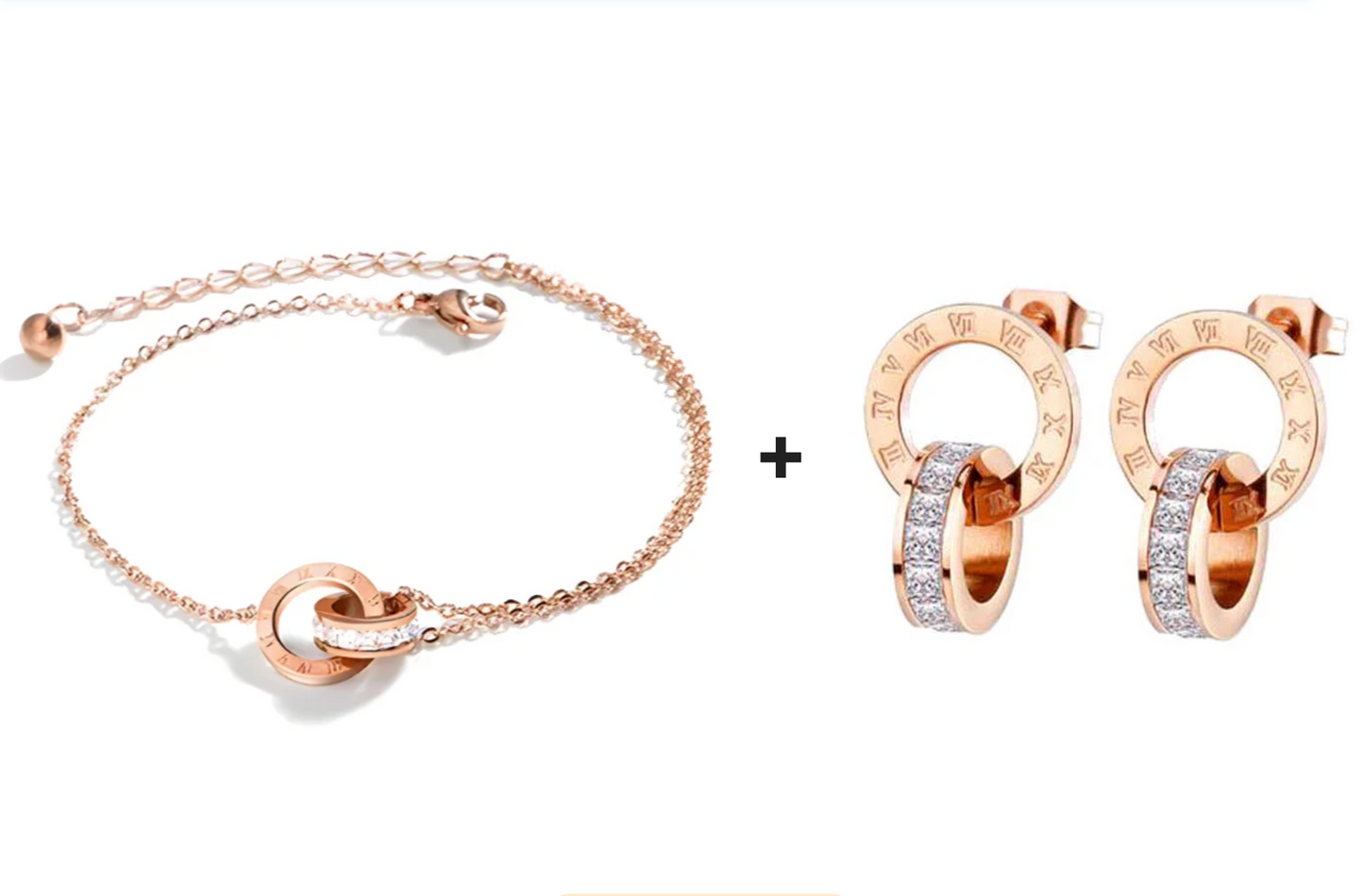 영원한 사랑 팔찌 + 영원한 사랑 귀걸이 (1 + 1 선물로 드립니다!)