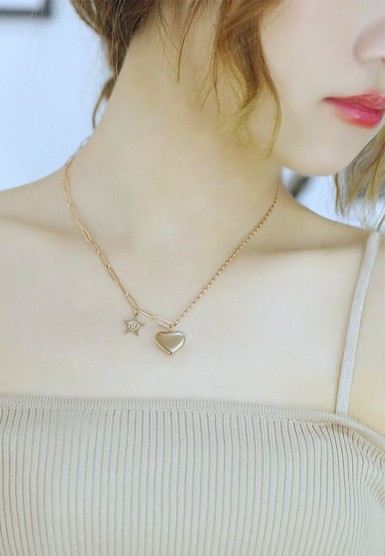 데지레 하트 비쥬 락스타 엠블럼 목걸이