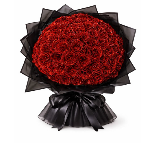 글리터 장미 꽃다발