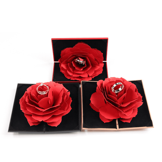 로즈 입체 반지 상자