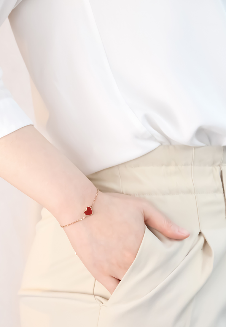 에스미 양면 팔찌 (검정과 빨강)