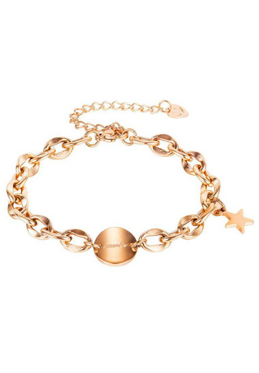 라 수에르테 라운드 커브드 코인 디스크 및 데인티 럭키 스타 팔찌